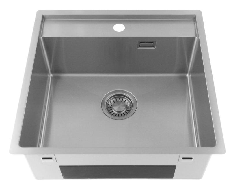 Pure.Sink Luxion Nerjaveče jeklo pomivalno korito 51x50 cm Tapwing z odprtino za pipo PLX5150T-02