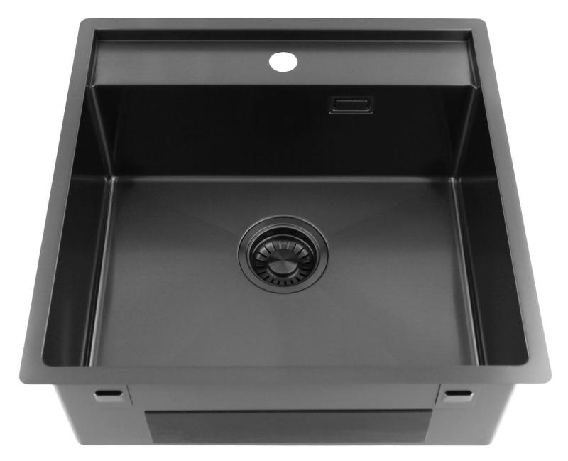 Pure.Sink Luxion Gun metal pomivalno korito 51x50 cm Tapwing z odprtino za pipo PLX5150T-61