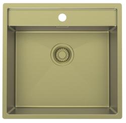 Pure.Sink Luxion Zlata pomivalna korita 51x50 cm Tapwing z odprtino za pipo PLX5150T-60
