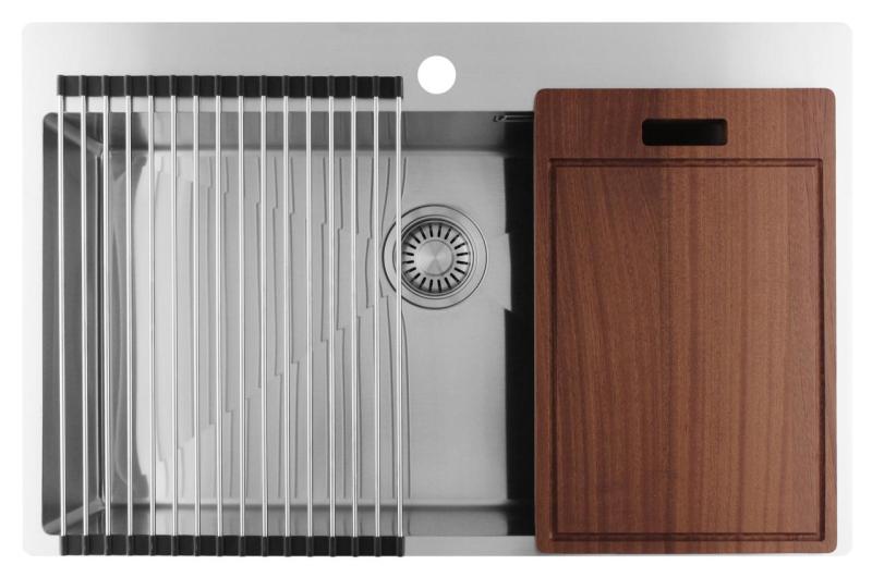 Pure.Sink Luxion Velika nerjaveča pomivalna korita 78x50 cm Tapwing z odprtino za pipo PLX7850T-02