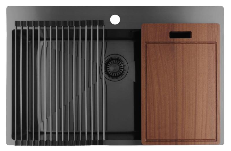 Pure.Sink Luxion Velika kovinska pomivalna korita 78x50 cm Tapwing z odprtino za pipo PLX7850T-61