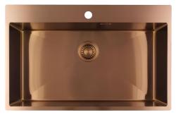 Pure.Sink Luxion Velika bakrena pomivalna korita 78x50 cm Tapwing z odprtino za pipo PLX7850T-62