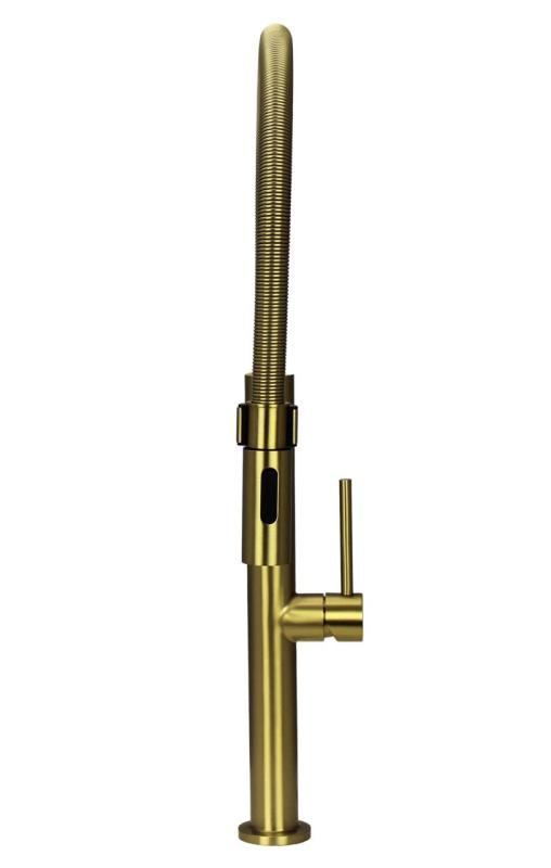 Pure.Sink Luxion Zlata kuhinjska pipa profi s fleksibilnim izlivom in 2 vrstama curka PLXFLEX-60