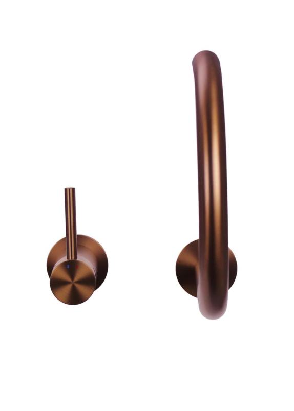 Pure.Sink Luxion 2-luknjasta bakrena kuhinjska pipa z okroglim izlivom PLX2HR-62