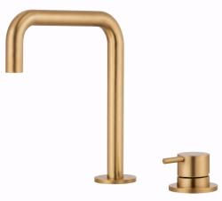 Pure.Sink Luxion 2-luknjasta zlata kuhinjska pipa z U izlivom PLX2HU-60