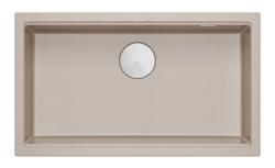 Quadri Newport II veliko in globoko granitno pomivalno korito za vgradnjo in podgradnjo Bež pomivalno korito 76x45cm z inox čepom 1208971760