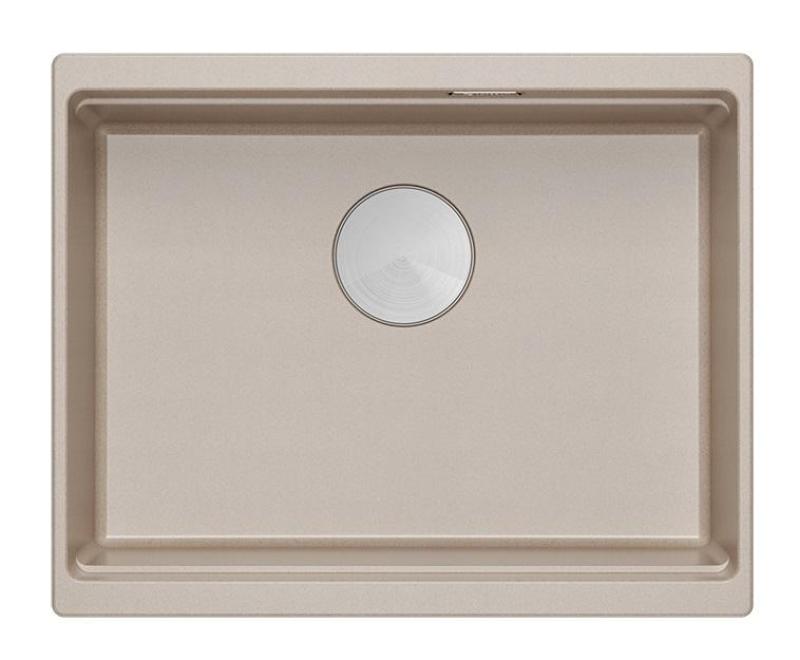 Quadri Newport II granitna vgradna pomivalna korita bež barve 560x450mm z nerjavečim čepom in odtokom 1208971766