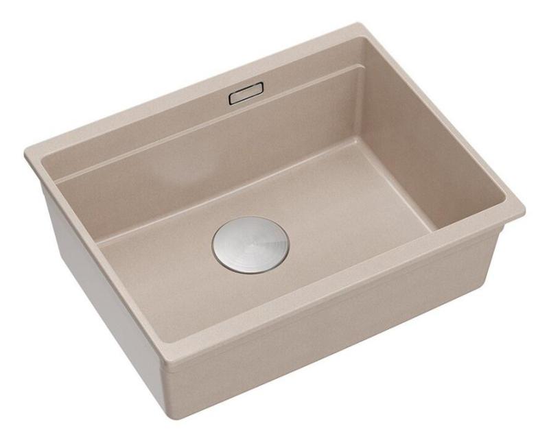 Quadri Newport II granitna vgradna pomivalna korita bež barve 560x450mm z nerjavečim čepom in odtokom 1208971766