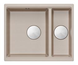 Quadri Newport II bež 1,5 umivalnik iz granita za montažo in podgradnjo 555x460mm z rjavo vtičnico 1208971769