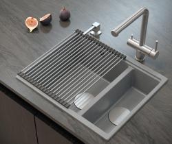 Quadri Newport II bež 1,5 umivalnik iz granita za montažo in podgradnjo 555x460mm z rjavo vtičnico 1208971769