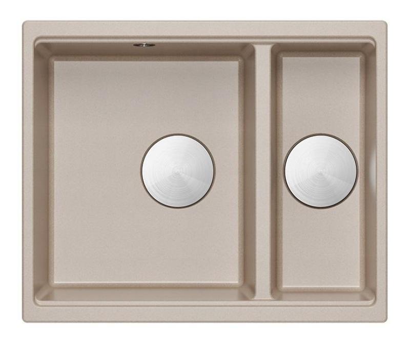 Quadri Newport II bež 1,5 umivalnik iz granita za montažo in podgradnjo 555x460mm z rjavo vtičnico 1208971769