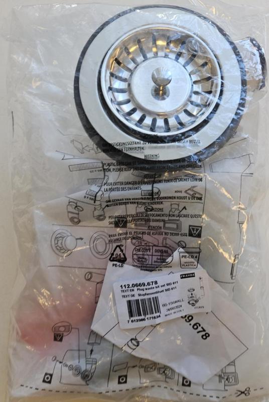 Franke nerjaveče jeklo odtočni komplet Sirius, 1 posoda, 1 sredinski preliv 112.0669.678