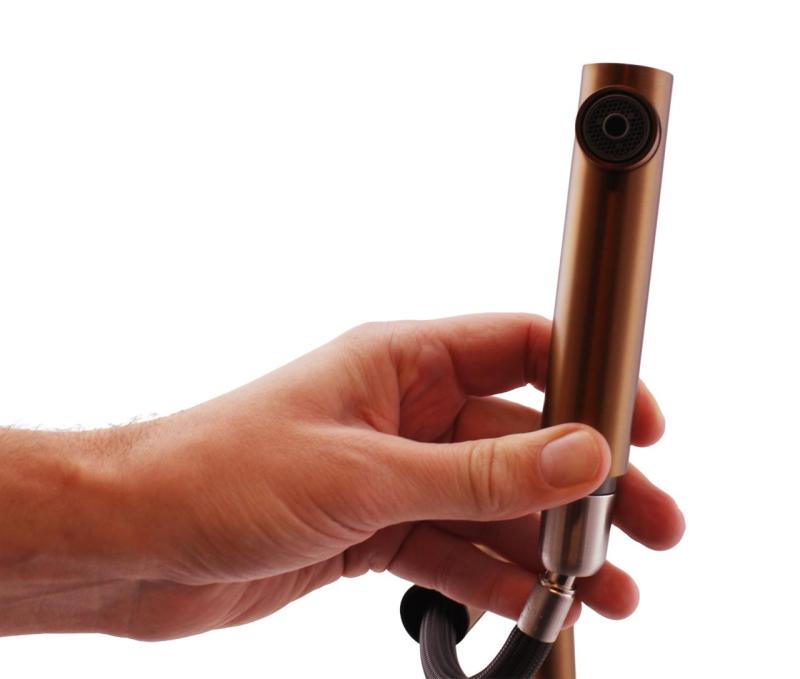 Pure.Sink Elite Steel Clear-S PVD Baker 3-potna Kuhinjska pipa s Povlečno Izlivo in Filtrirano Vodo PS8120-62