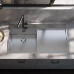 Pure.Sink Exclusivo Nerjaveče jeklo pomivalno korito z odkapnim delom 100x52 cm Tapwing levo PEX47100LT-02