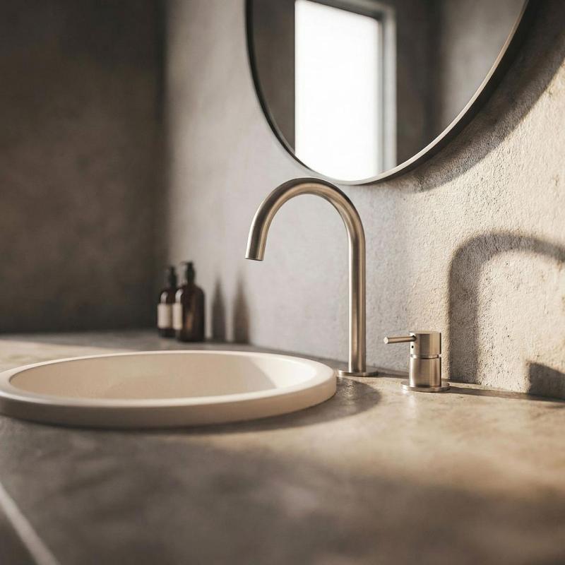 MURO TUA 2-luknjasta umivalna pipa iz kroma z okroglim izlivom 1208972104