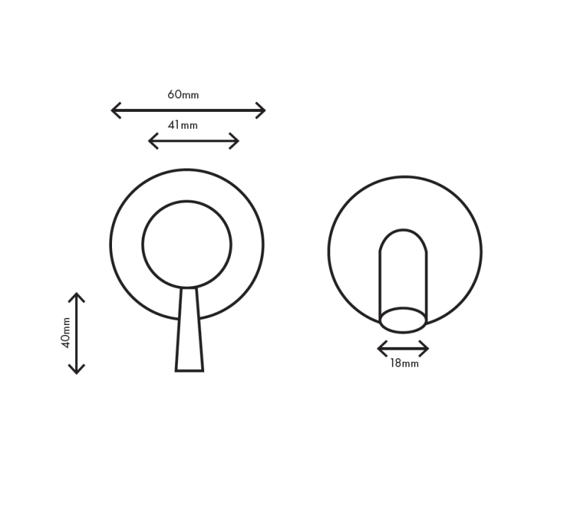 MURO TUA stenski vgradni umivalni kran krom M1.AB1.2.CR