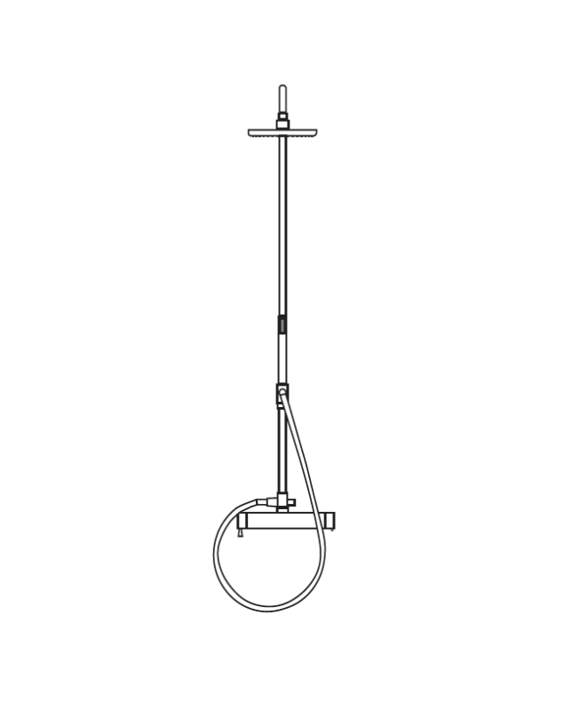 MURO TUA tuš kombinacija s termostatom in deževnim tušem, krom M1.B11TH.CR
