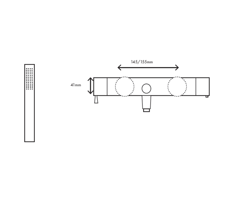 MURO TUA kopalni termostat s kompletom ročne tuš kabine, krom M1.B2TH.CR