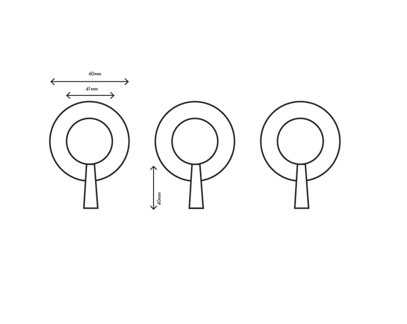 MURO TUA vgradni mešalni ventil za steno z 2 zapornimi ventili, krom M1.B34.R.CR