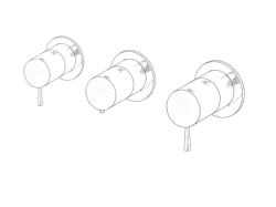 MURO TUA vgradni termostatski tuš ventil z 2 zapornimi ventili, krom M1.B34T.R.CR