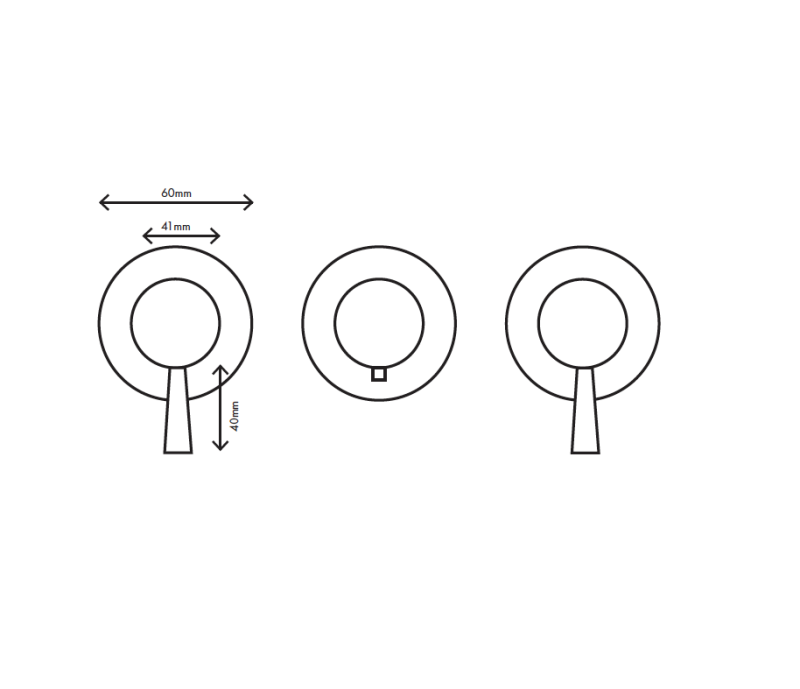MURO TUA vgradni termostatski tuš ventil z 2 zapornimi ventili, krom M1.B34T.R.CR