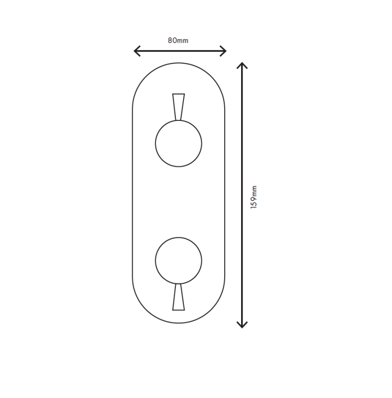 MURO TUA Vgradni mešalni ventil s 3-potnim preklopnikom, krom M1.B33.S.CR