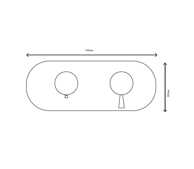 MURO TUA vgradni termostatski tuš kran z 3 izhodi, krom M1.B33T.S.CR