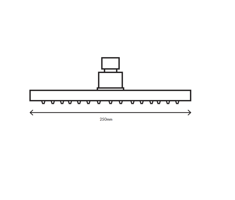 MURO TUA glavna tuš kabina 250 mm krom M1.BA2.M.CR