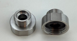 Pure.Sink Prehodni nastavek iz nerjavečega jekla z zunanjim premerom 3/8 (moški) in notranjim premerom 1/2 (ženski) Komplet 2 kosov PS3812-00