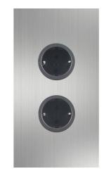 Indux Corner Energetska stebrička z 2 vtičnicami z ozemljitvijo iz nerjavečega jekla 1208972276