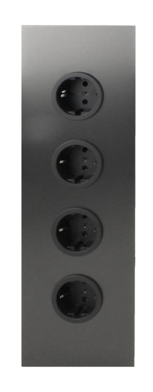 Indux Corner Energijski stolp s 4 vtičnicami Randaarde Gun metal 1208972290