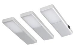 Indux Nivo Kuhinjska LED-svetilka Set 3x3 W s centralnim stikalom Alu-look 1208972334