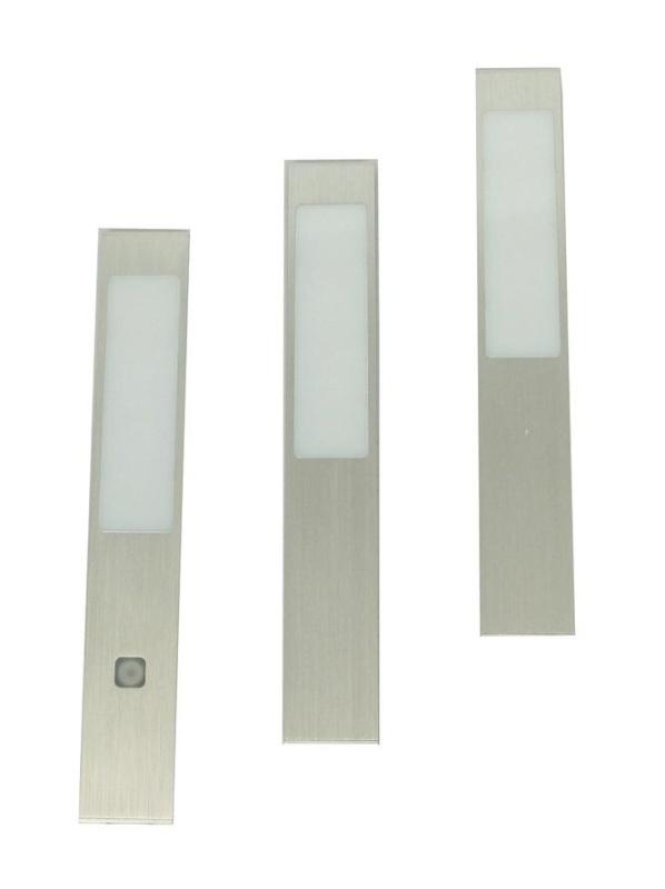 Indux Nex Kuhinjska LED-svetilka Set 3x3 W z vgrajenim stikalom Touch-Dim Aluminium 1208972335