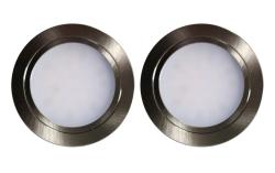 Indux Luma majhna vgradna kuhinja LED Spot Set 2 Spots z LED-gonilnikom RVS-look 1208972371