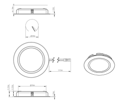 Indux Luma vgradna kuhinja Multi Tone LED Spot Črna 1208972403