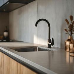 Aquanello Casa Črna enoročajna kuhinjska mešalna baterija BL-1201-CS