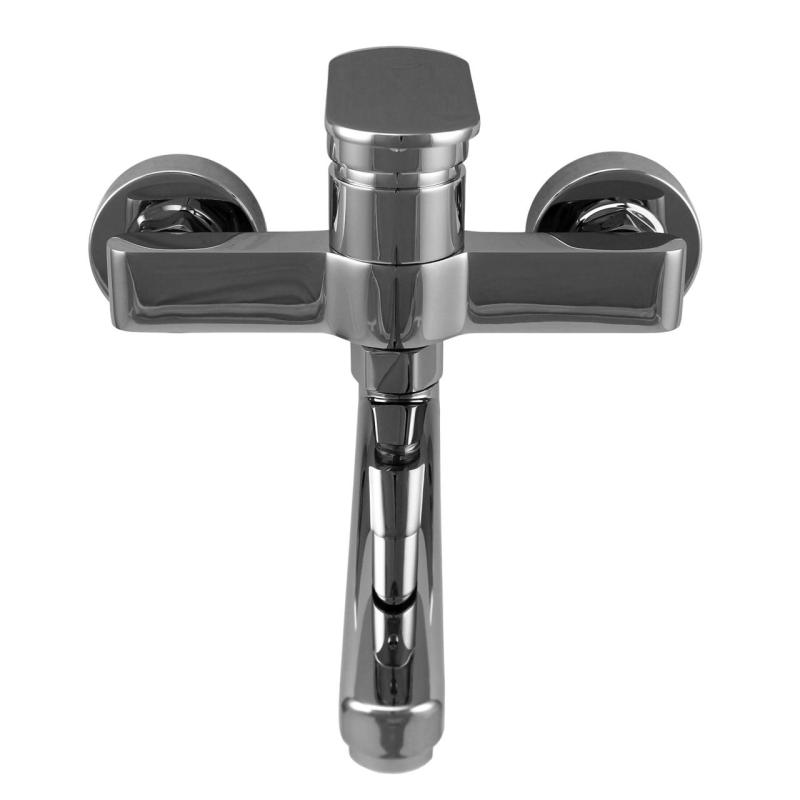 Aquanello Casa Enoročajna kuhinjska stenska pipa iz kroma z izlivom 15 cm CR-1415-CS