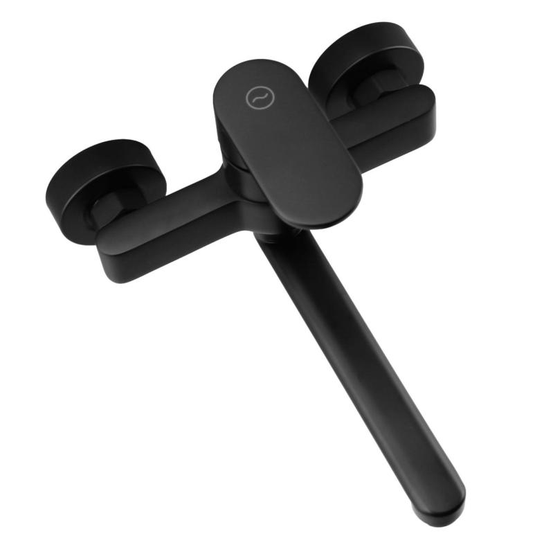 Aquanello Casa Enoklopna kuhinjska stenska pipa, črna, z izlivom 20 cm BL-1420-CS