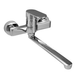 Aquanello Casa Enoročajna kuhinjska stenska pipa iz kroma z izlivom 25 cm CR-1425-CS