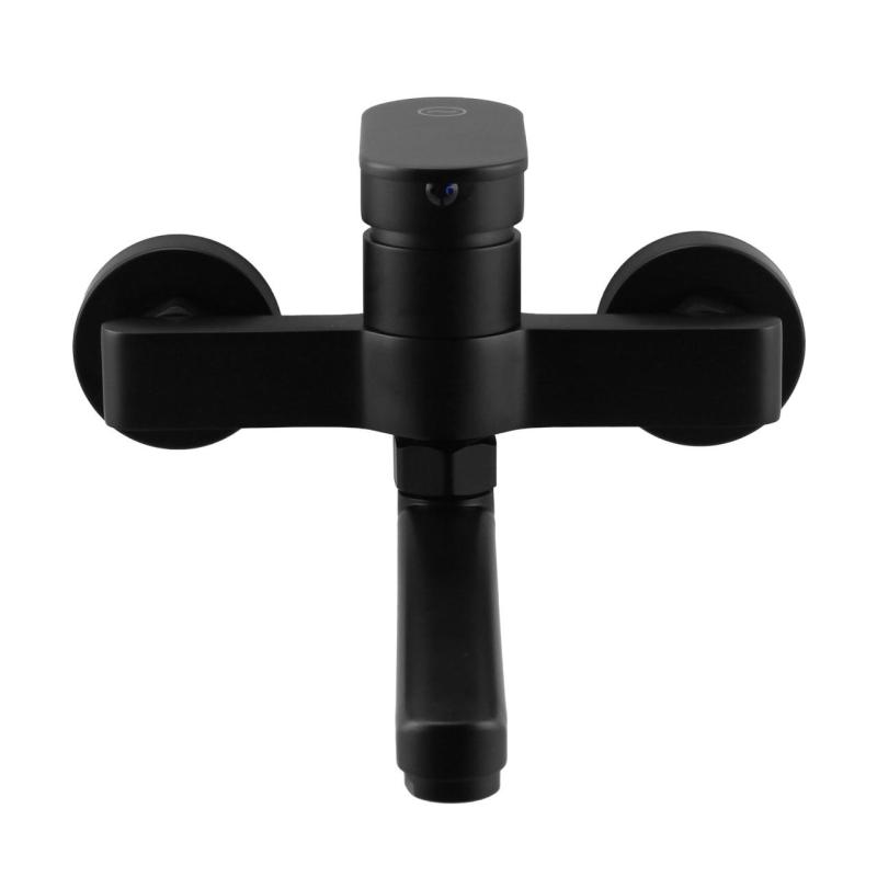 Aquanello Casa Enoročajna kuhinjska stenska pipa, črna, z izlivom 25 cm BL-1425-CS