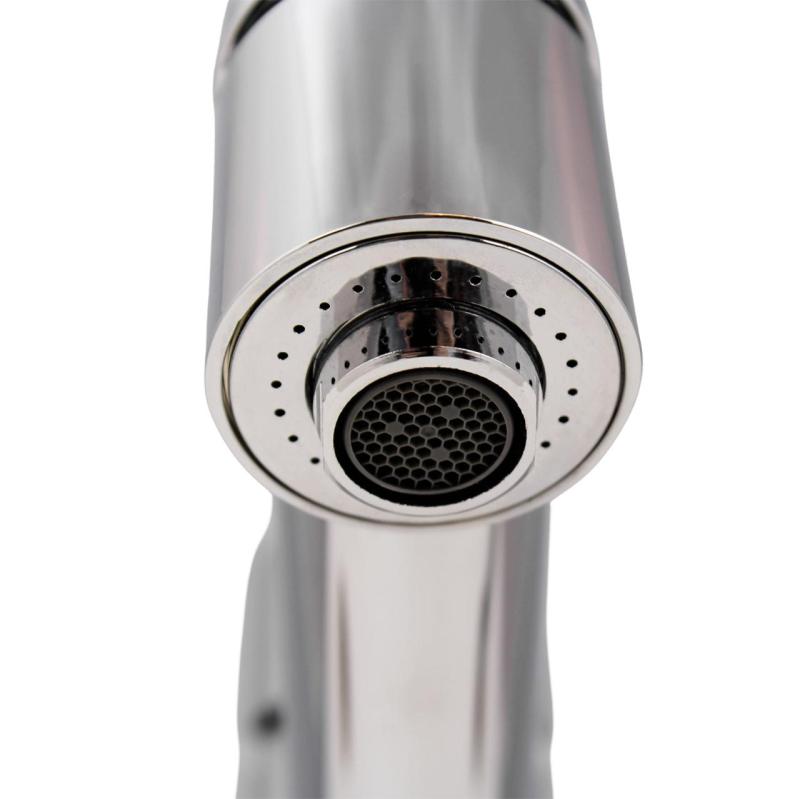 Aquanello Voss Kuhinjska mešalna baterija iz kroma z izvlečnim izlivom in funkcijo prhanja CR-7200-VS