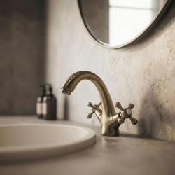 Aquanello Heritage Ascot Klasična nostalgična umivalna baterija Bron BN-4101-HA