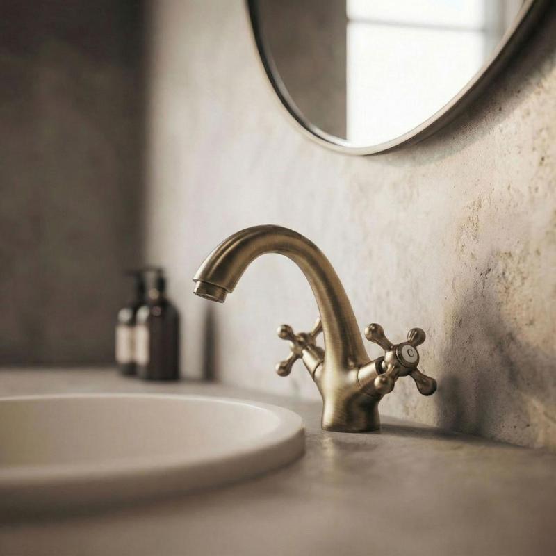 Aquanello Heritage Ascot Klasična nostalgična umivalna baterija Bron BN-4101-HA
