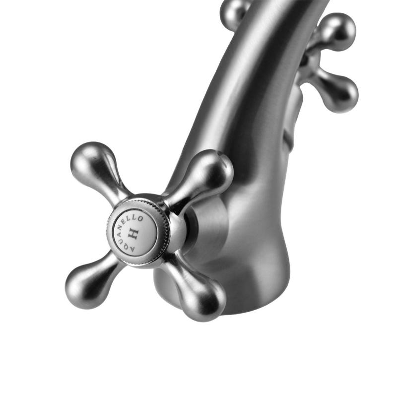 Aquanello Heritage Ascot Klasična nostalgična umivalna baterija iz nerjavečega jekla NB-4101-HA