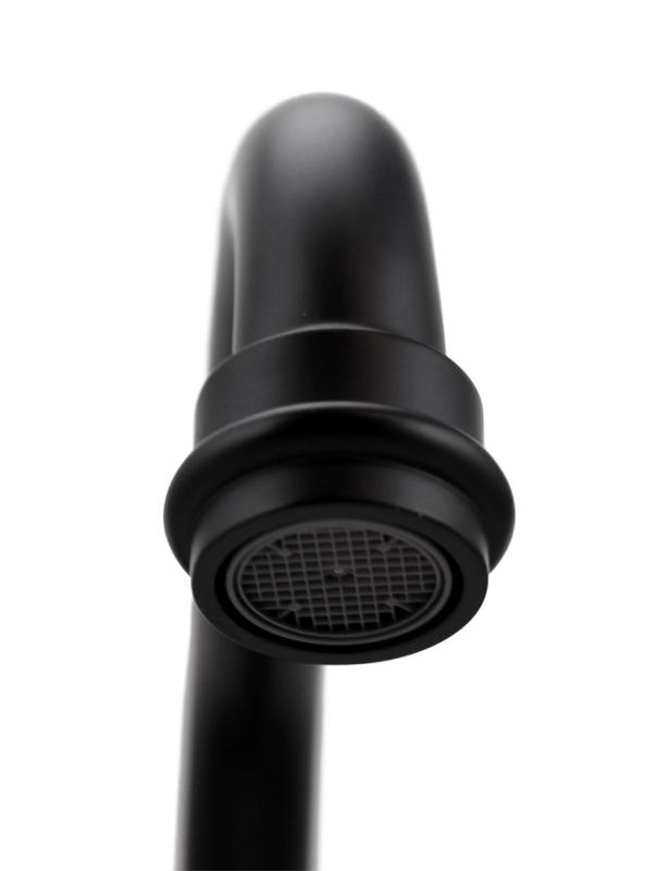 Aquanello Heritage Ascot Klasična kuhinjska stenska pipa z izlivom na vrhu, črna BL-4110-HA