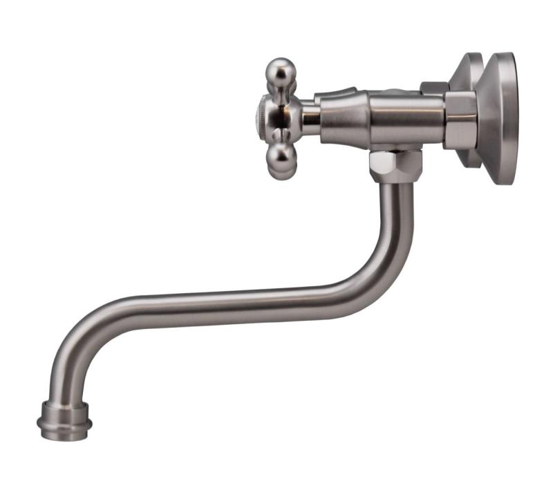 Aquanello Heritage Ascot Klasična kuhinjska stenska pipa iz nerjavečega jekla NB-4111-HA