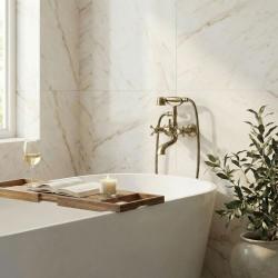 Aquanello Heritage Ascot Klasična kopalniška baterija s sterkljivimi gumbi, bronasta, vključno z ročno tuš kabino BN-3002-HA