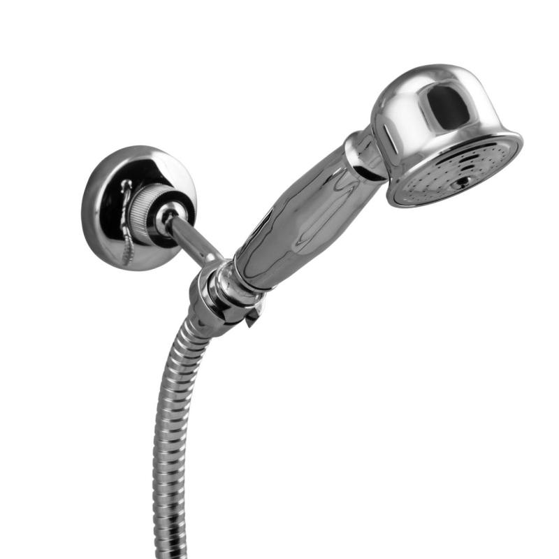 Aquanello Heritage Ascot Klasični set tuš pipe s kromiranimi gumbi, vključno z ročno tuš kabino CR-2002-HA