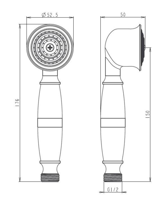 Aquanello Heritage Collection Klasična ročna tuš kabina iz nerjavečega jekla NB-9001-HC