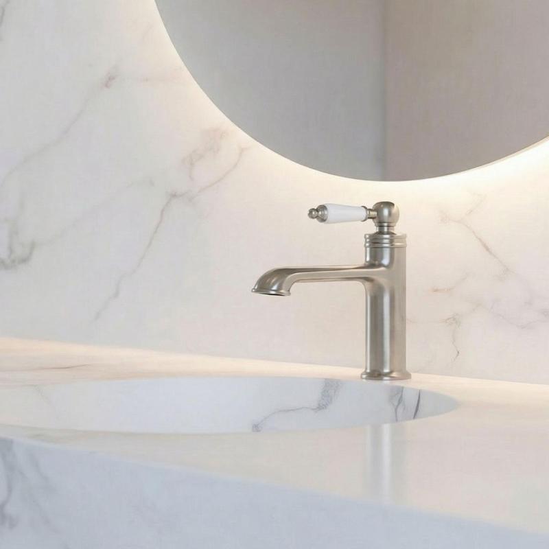 Aquanello Heritage Manor Klasična nostalgična umivalna baterija iz nerjavečega jekla NB-1001-HM